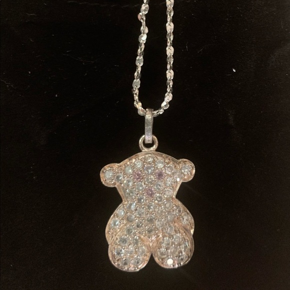 TOUS rhinestone silver teddy bear (pendant only) - Picture 5 of 5
